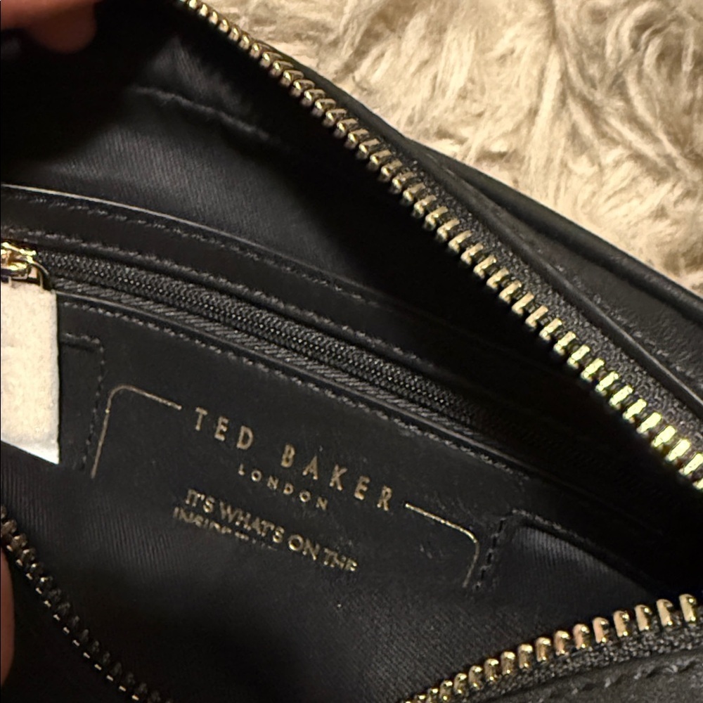 Ted Baker Black Leather Bag with Gold Detail - Picture 6 of 15